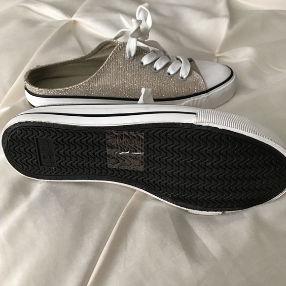 Sparkly Gold No Heel Sneaker - Picture 3 of 5